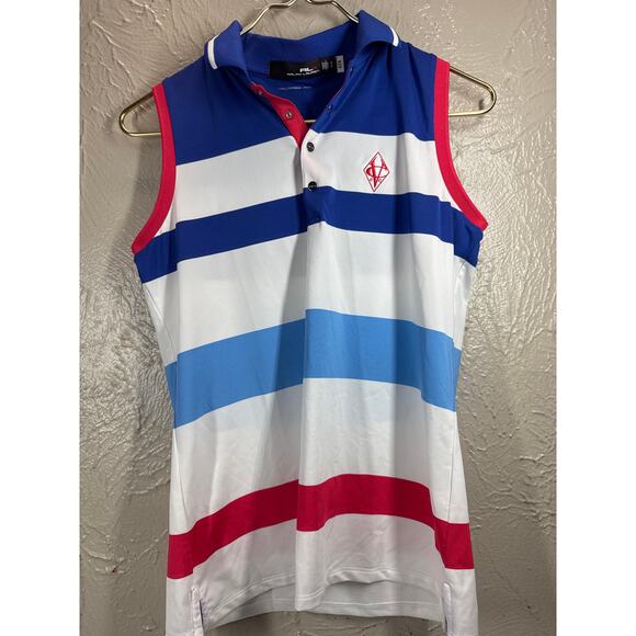Ralph Lauren RLX Womens Wicking Sleeveless Golf Polo Shirt VC Country Club Small - Picture 1 of 5